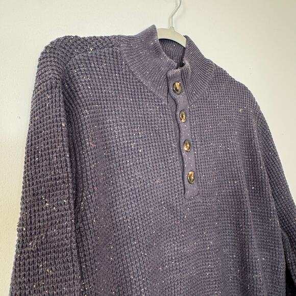 Alesbury Henley Waffle Knit Pullover Odyssey Grey Wool Blend Men's Medium NWT - Picture 3 of 9